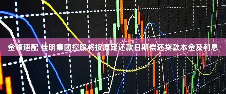 金领速配 佳明集团控股将按原定还款日期偿还贷款本金及利息